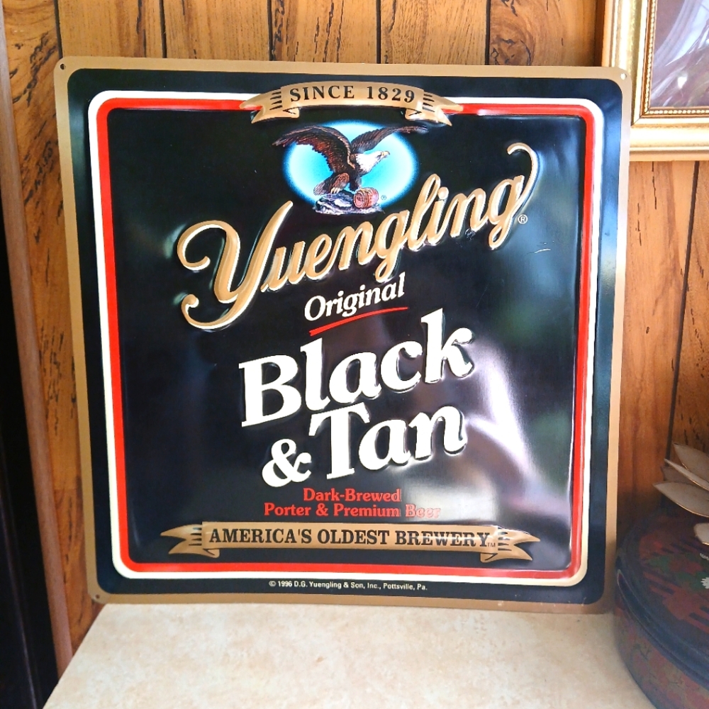 Yuengling Black & Tan beer sign